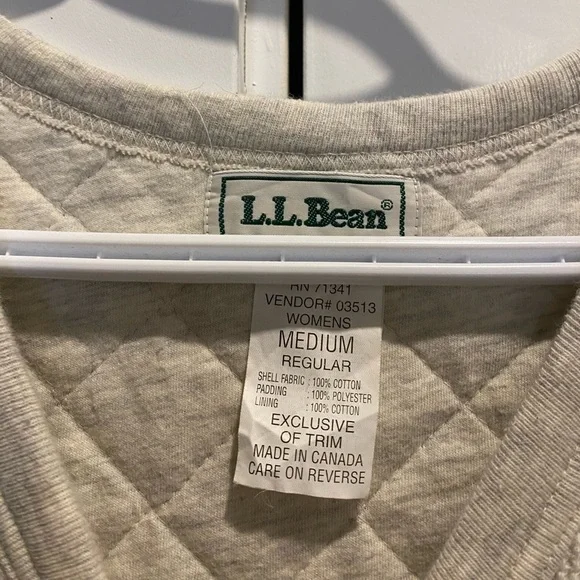 LL bean offwhite vest - Picture 2 of 4